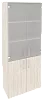 Офисный шкаф высокий широкий со стеклом