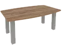 Стол для переговоров на металлокаркасе (серые опоры)