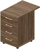 Тумба приставная (4 ящика, ручки - алюминий)